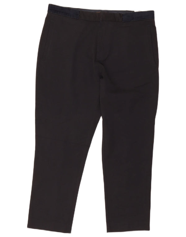 Мужские укороченные брюки Zara EU 42, большие W32 L25, черный полиэстер