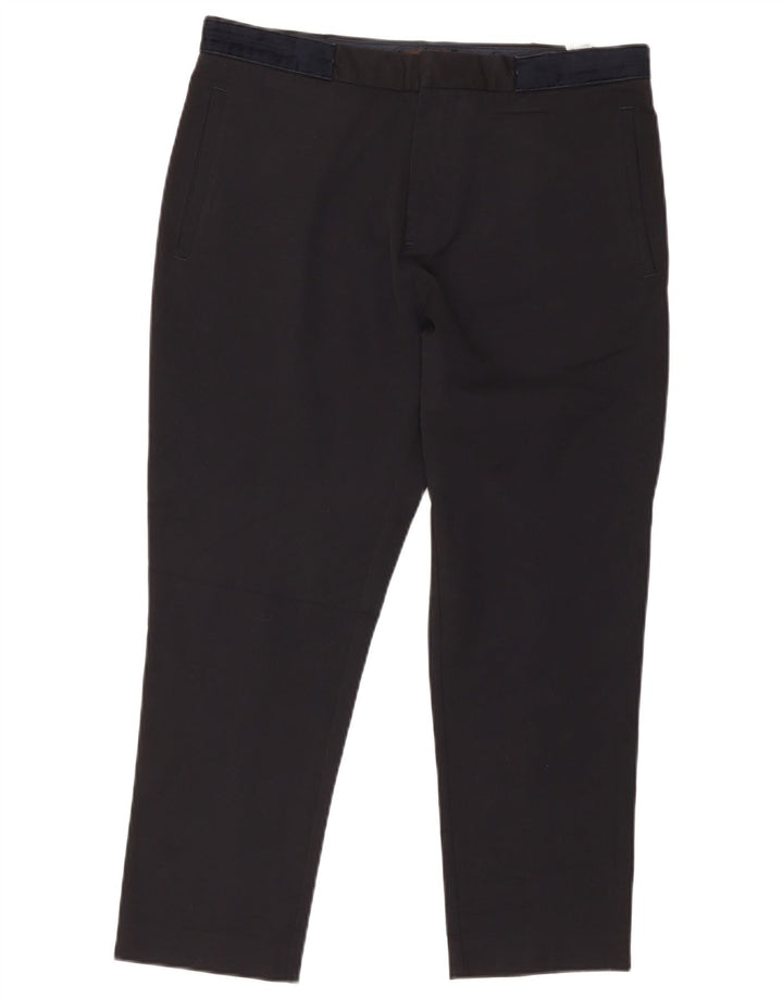 Мужские укороченные брюки Zara EU 42, большие W32 L25, черный полиэстер