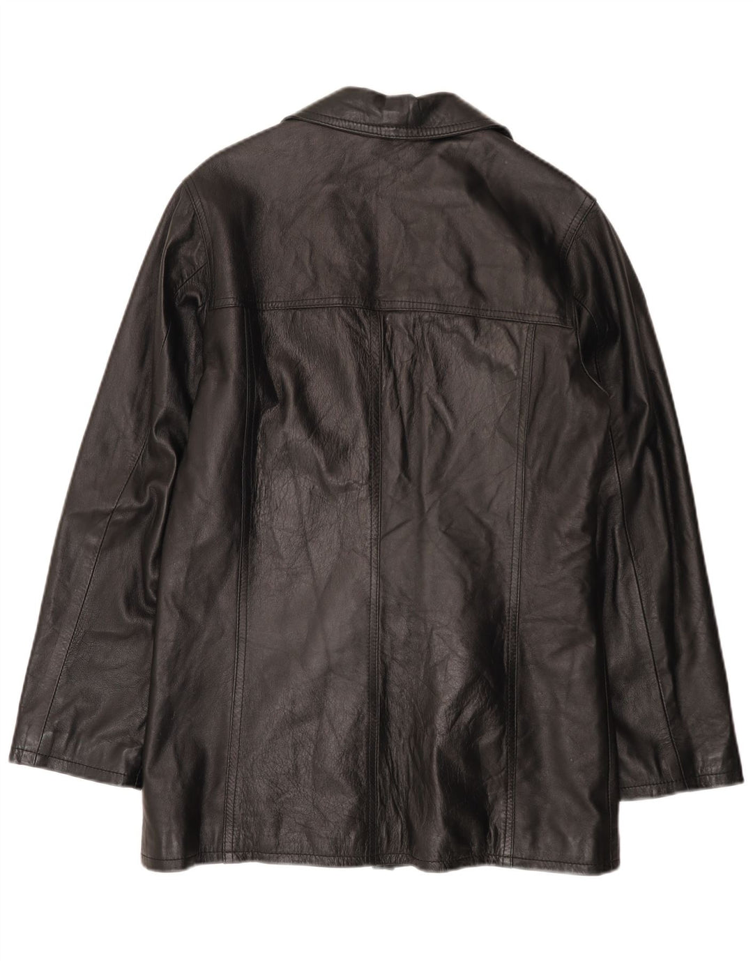 HELEN HUBERT Мужская кожаная куртка UK 38 средний черный кожаный