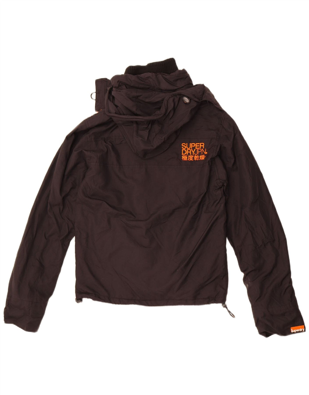 Мужская ветровка с капюшоном Superdry UK 36, маленькая, черный нейлон