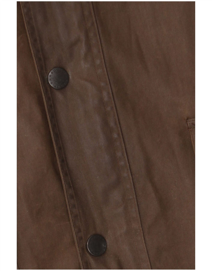 Мужская куртка свободного кроя из вощеного хлопка BARBOUR UK 42 XL, коричневый из полиуретана