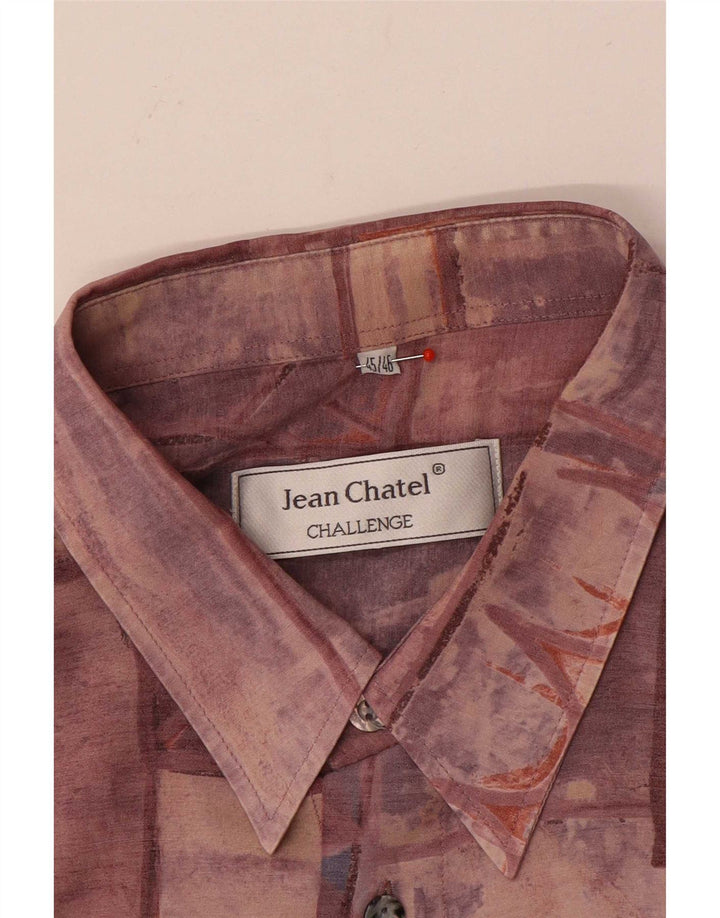 Мужская рубашка Jean Chatel, размер 45/46 XL, бордовый пэчворк
