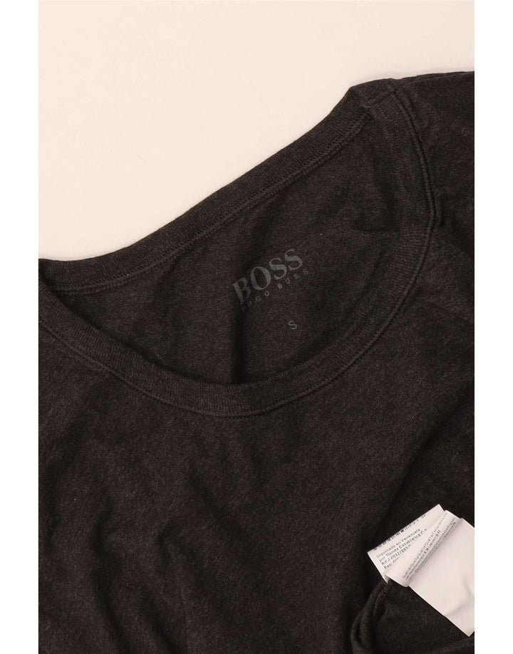 Мужская футболка Hugo Boss, маленький серый хлопок