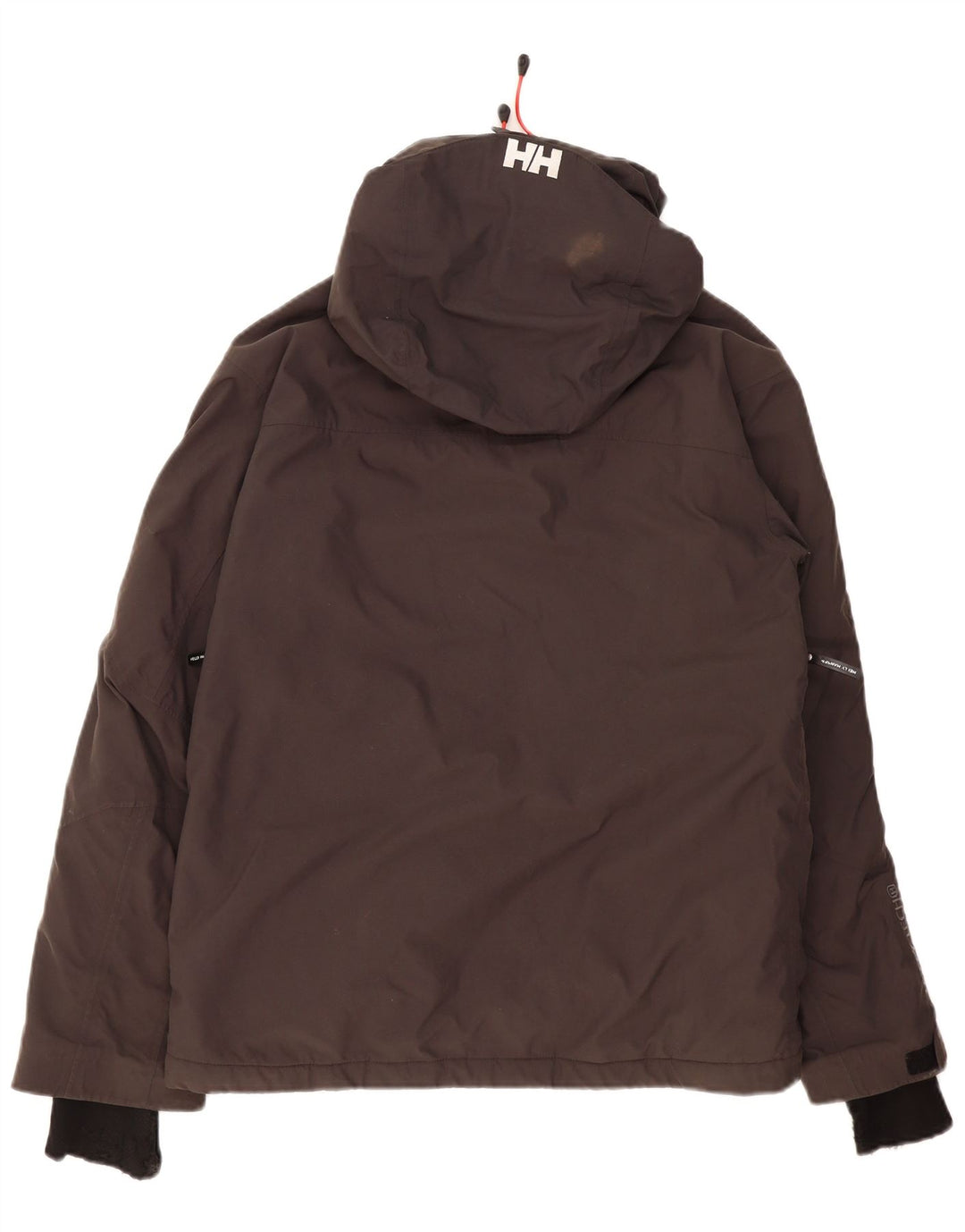 Мужская ветровка Helly Hansen с капюшоном UK 36, маленькая серая с цветными блоками