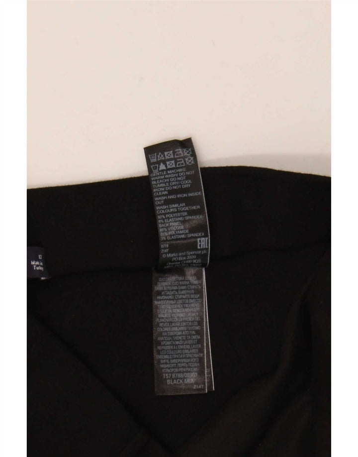 Женские леггинсы Marks & Spencer UK 12, средний черный, вискоза