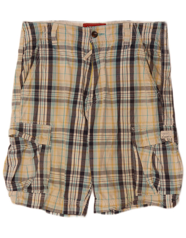 Мужские шорты карго LEVI'S W34, большие, разноцветные, хлопковые в клетку