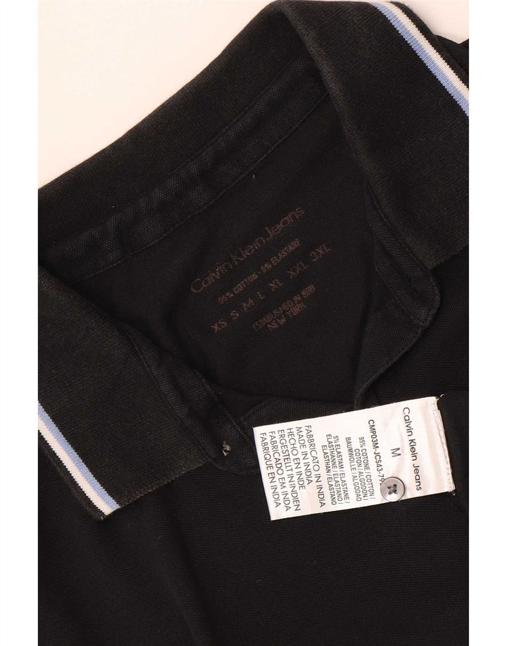 Мужская рубашка-поло Calvin Klein Jeans, средний черный хлопок