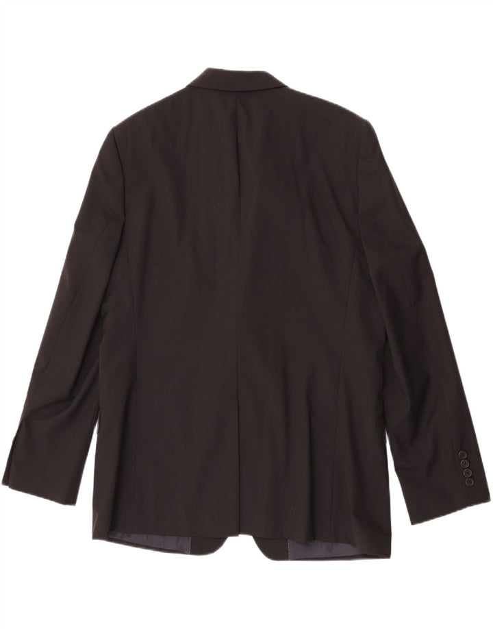 Мужской пиджак на 2 пуговицах Ted Baker UK 44 2XL, черная шерсть