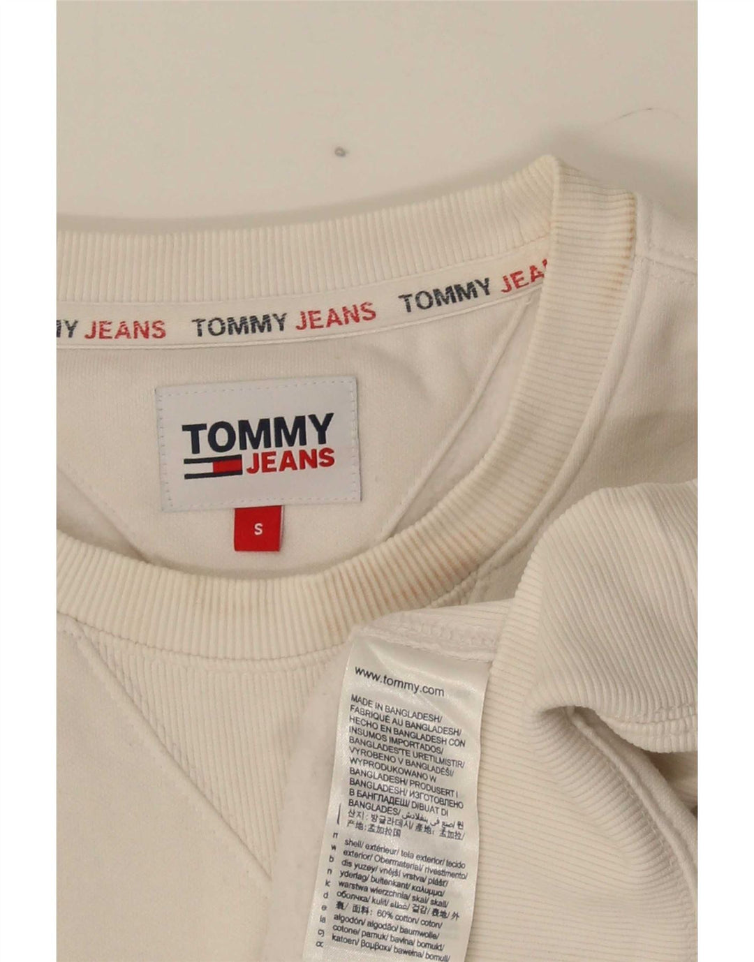 Мужской свитшот с рисунком Tommy Hilfiger, маленький белый хлопковый джемпер