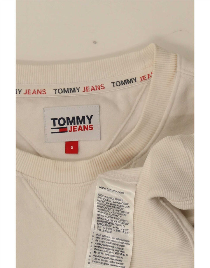 Мужской свитшот с рисунком Tommy Hilfiger, маленький белый хлопковый джемпер