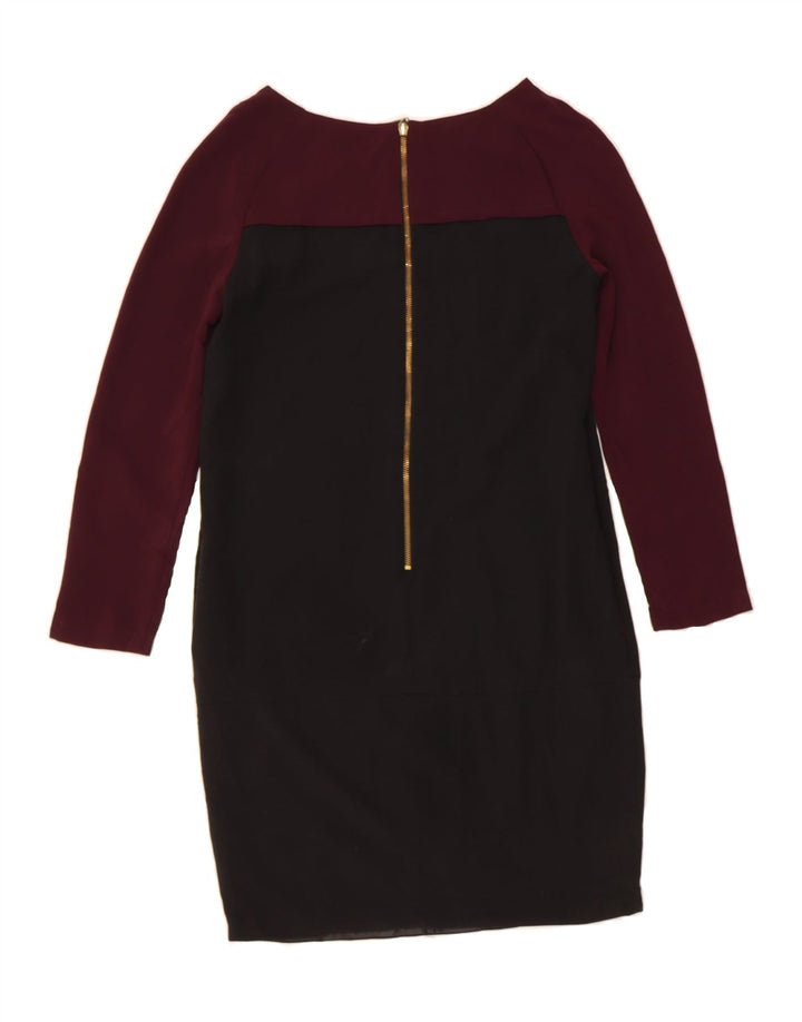ZARA Womens 3/4 Sleeve Basic Dress UK 10 Small Black Colourblock Vintage Zara and Second-Hand Zara from Messina Hembry 