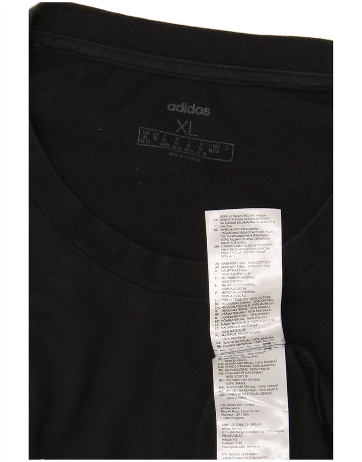 Женская футболка с рисунком ADIDAS Top UK 20/22 XL, черный хлопок