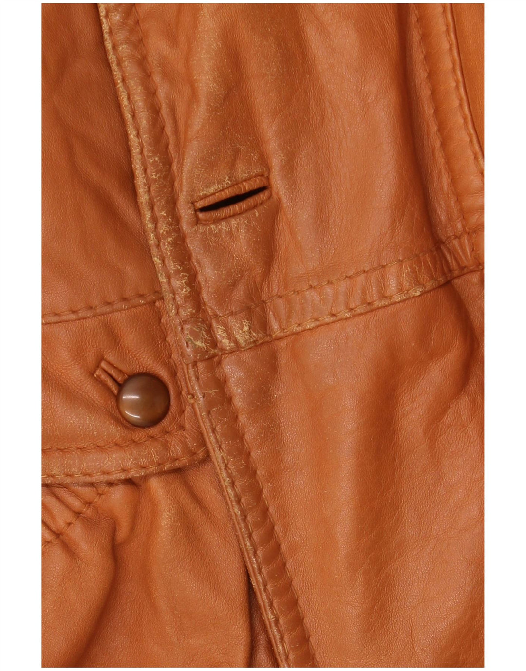 Мужское кожаное пальто VINTAGE IT 54 2XL Коричневое кожаное