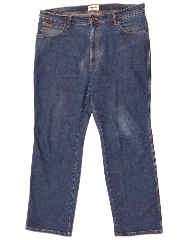 Мужские прямые джинсы Wrangler Texas W38 L30, синий хлопок