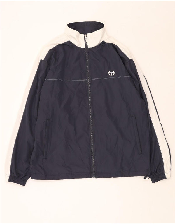 Мужская спортивная куртка SERGIO TACCHINI XL темно-синяя с цветными блоками