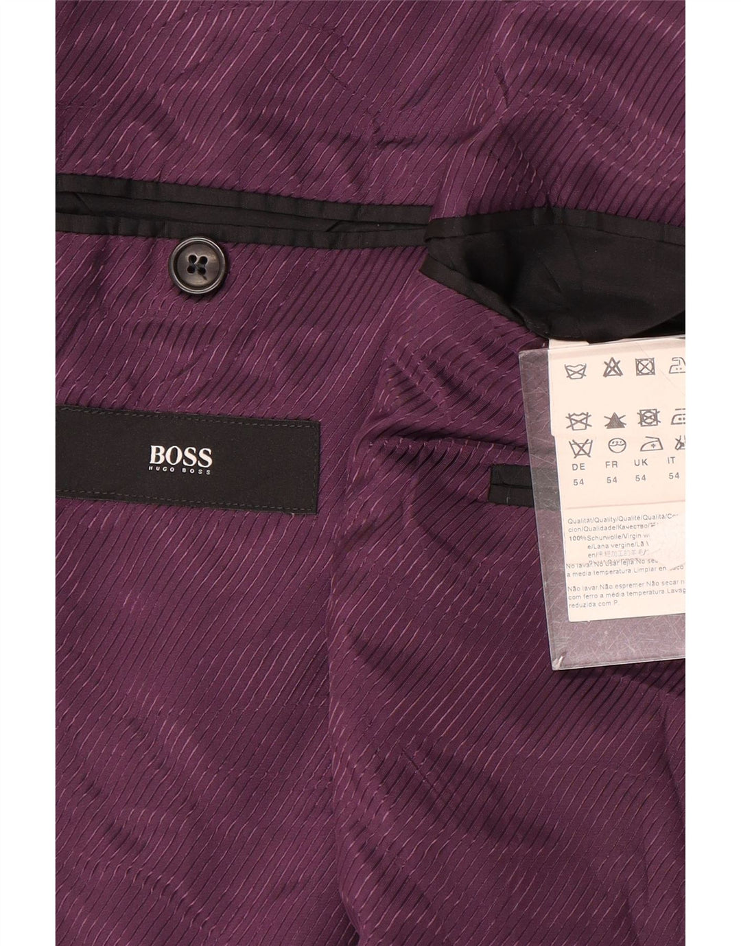 Мужской пиджак Hugo Boss на 2 пуговицах EU 54 2XL Серый Шерстяной