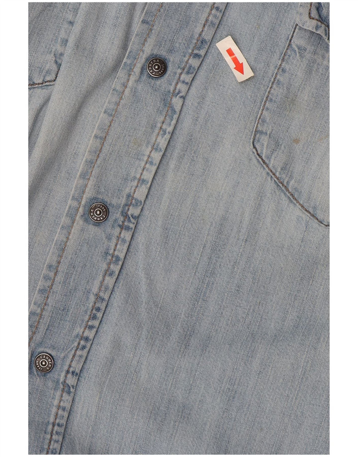 Мужская джинсовая рубашка Carrera, большой синий хлопок