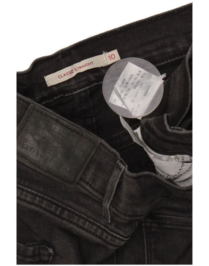 Женские классические прямые джинсы Levi's Classic Fit, США 10, большие W30 L30, черные