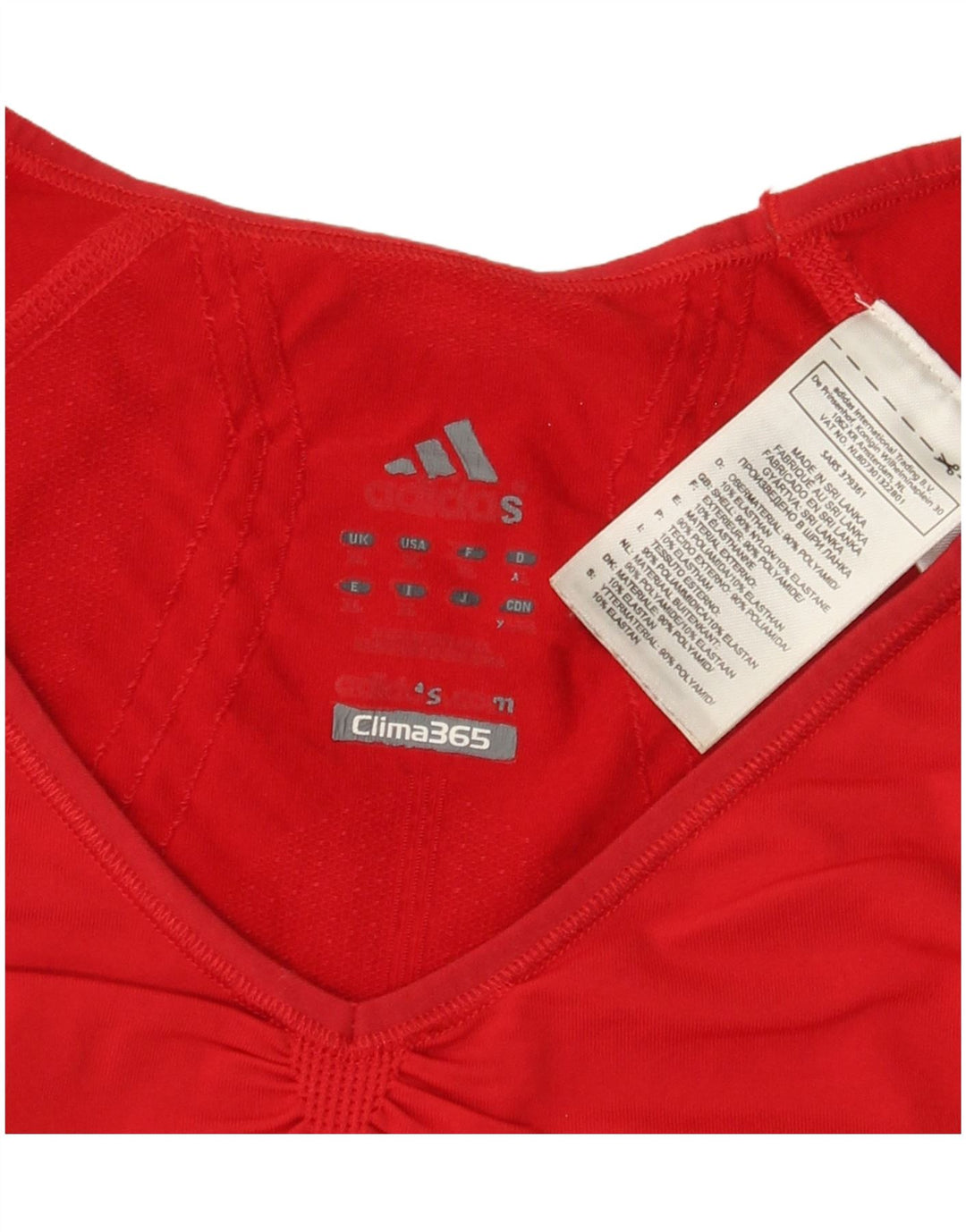 Женская футболка ADIDAS Clima 365 Top UK 8 Small Red Nylon