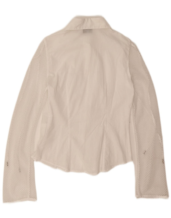 Женская блузка-рубашка Roccobarocco UK 8, маленькая белая