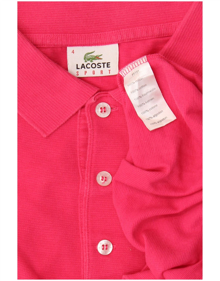 Мужская рубашка-поло Lacoste, размер 4, средний розовый хлопок, размер 4
