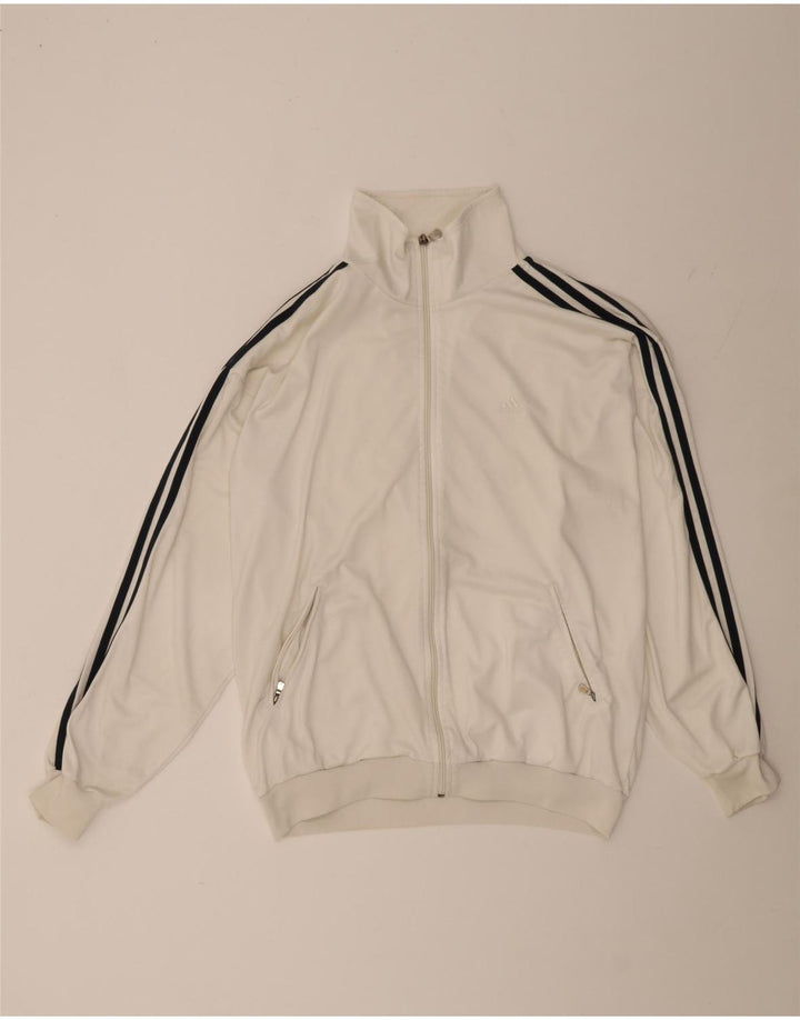 Мужская спортивная куртка Adidas UK 40/42, средний белый полиэстер
