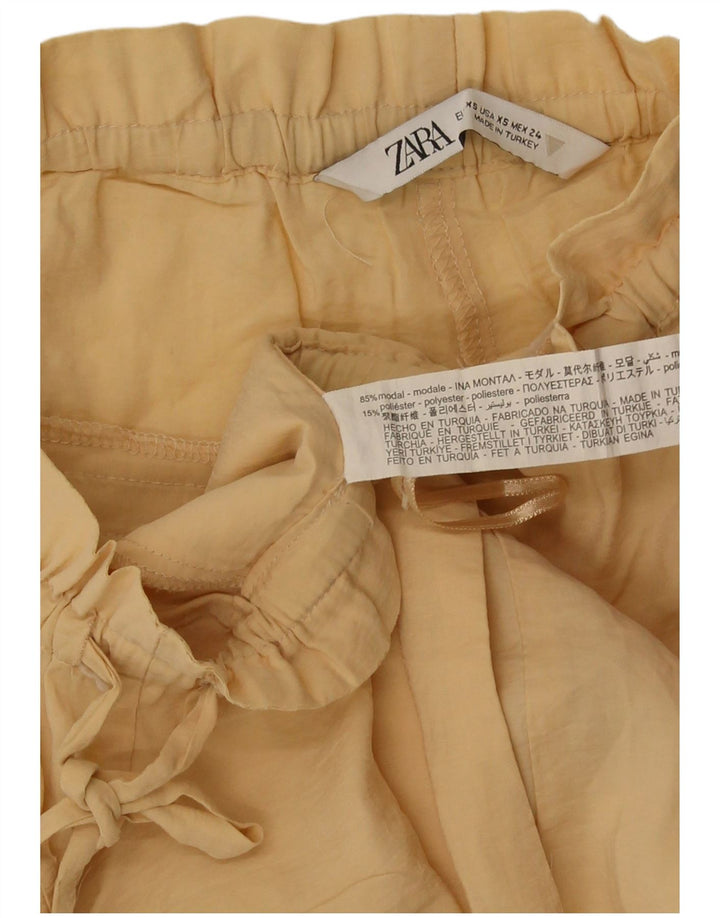 Женские шорты Zara UK 4 XS W24, бежевый модал