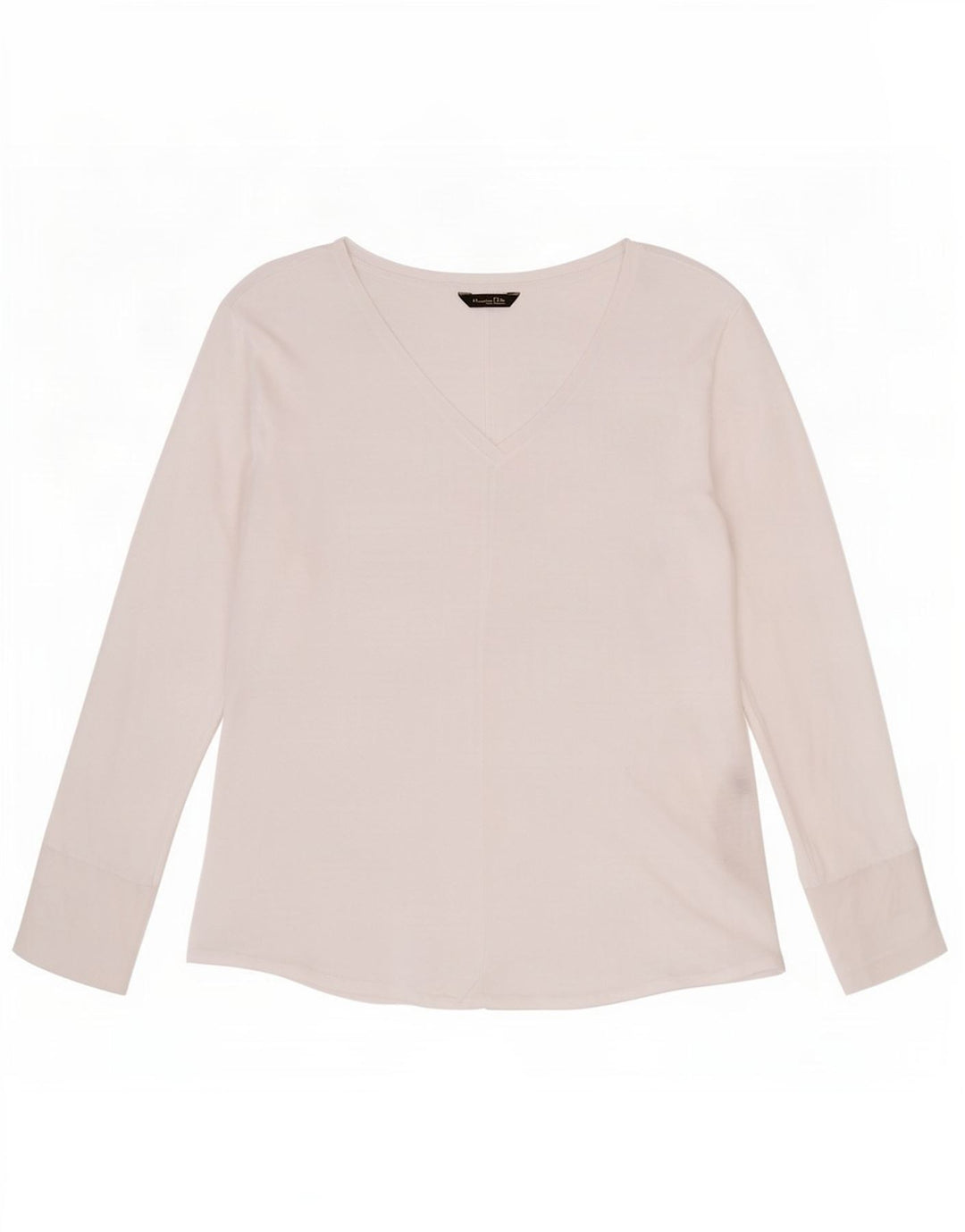 Женский прозрачный топ Massimo Dutti с длинным рукавом UK 12, средний белый лиоцелл
