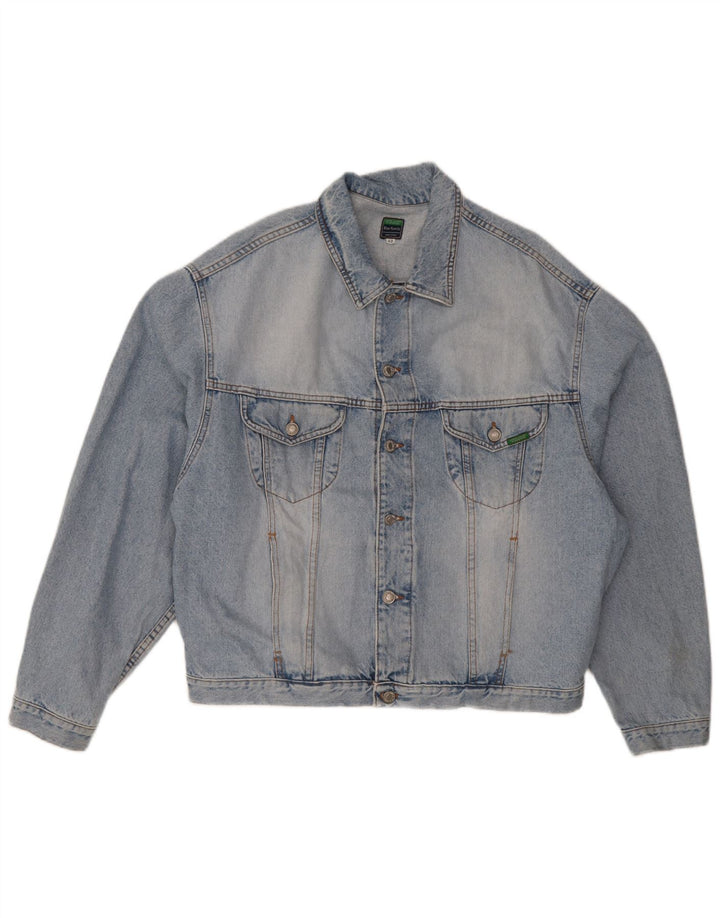 Мужская джинсовая куртка Benetton IT 52 XL Синяя Хлопок