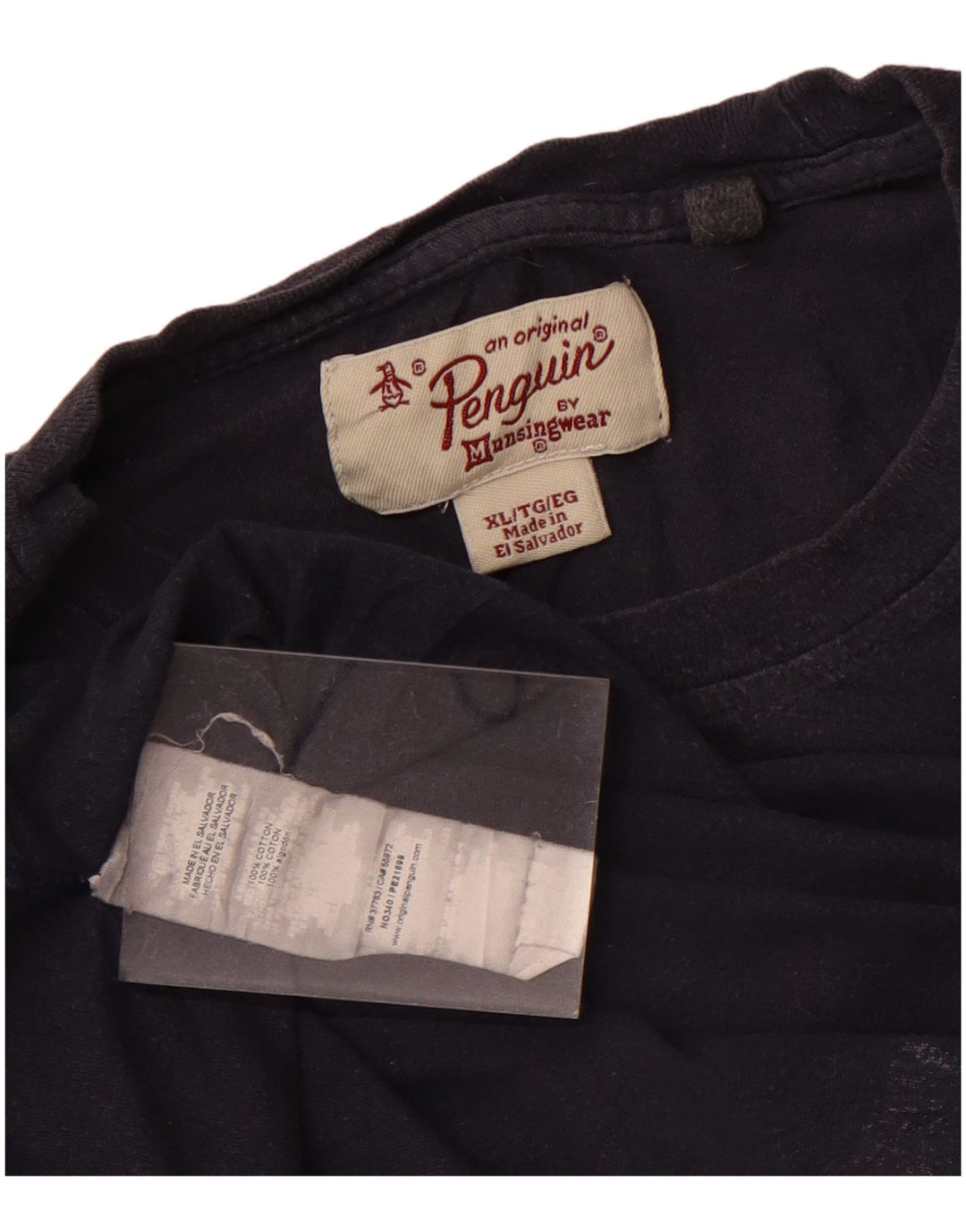 Мужская футболка с рисунком Penguin, топ XL, темно-синий, хлопок