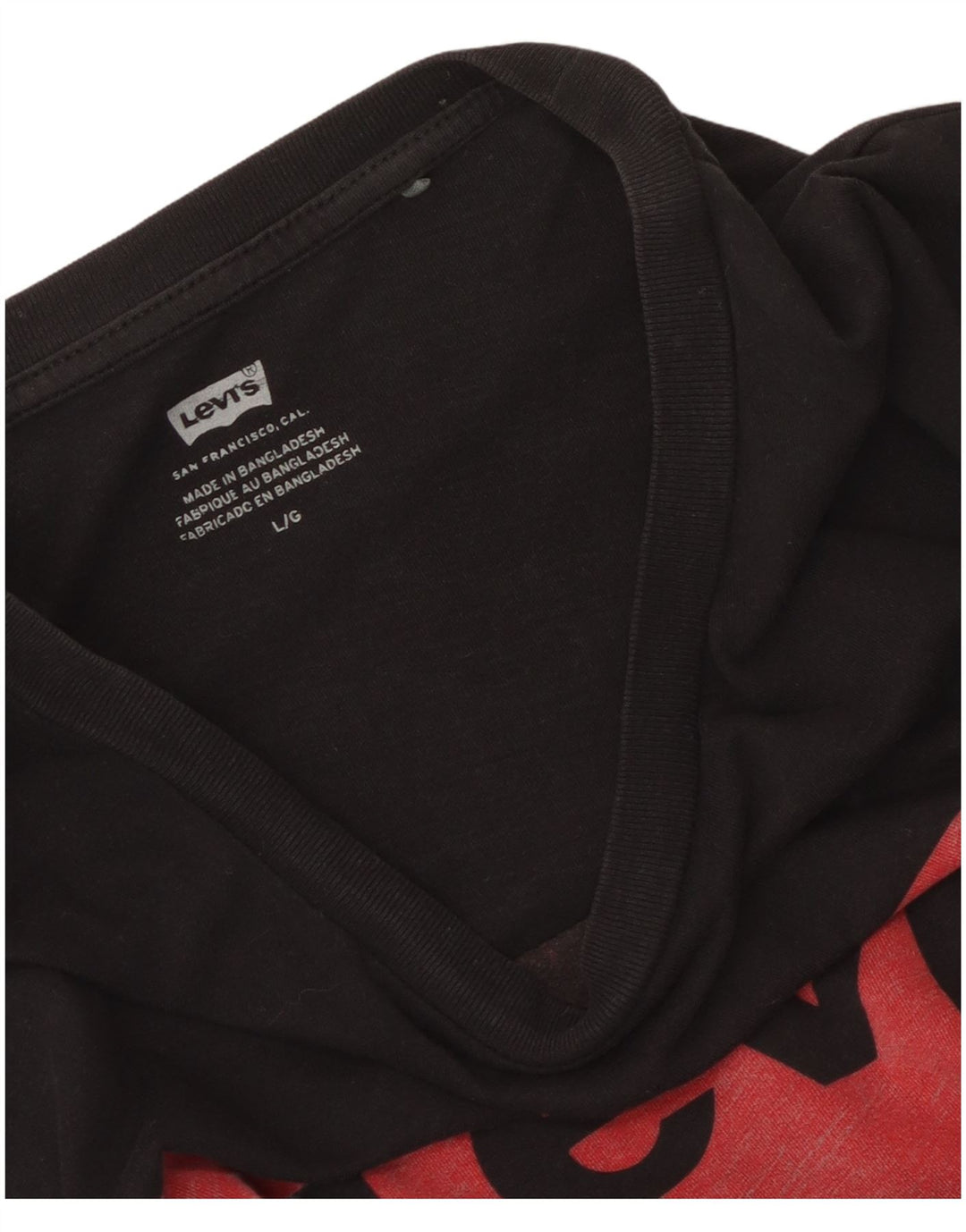Женская футболка с рисунком Levi's Top UK 14, большая черная