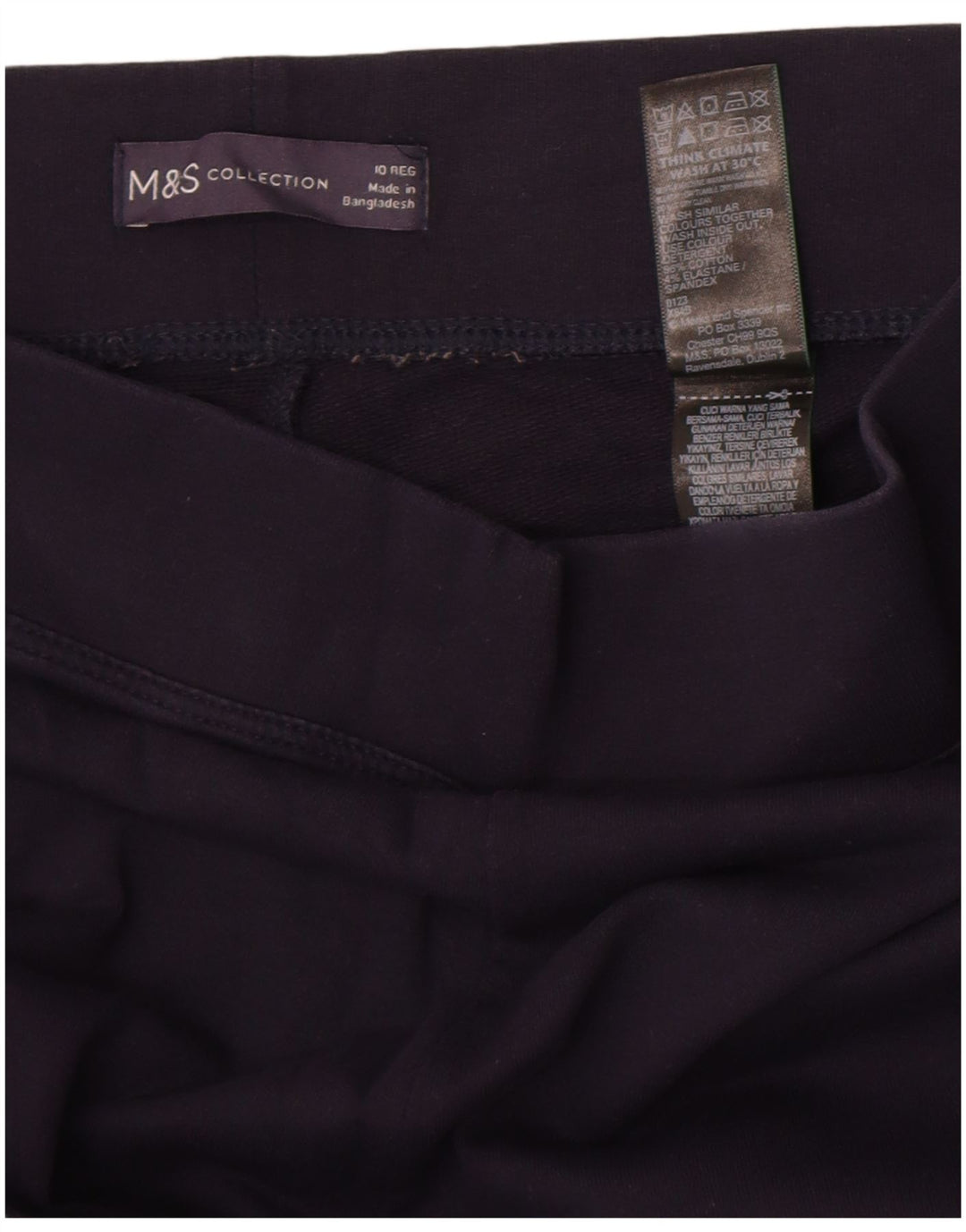 Женские леггинсы Marks & Spencer UK 10, маленькие, темно-синие, хлопковые