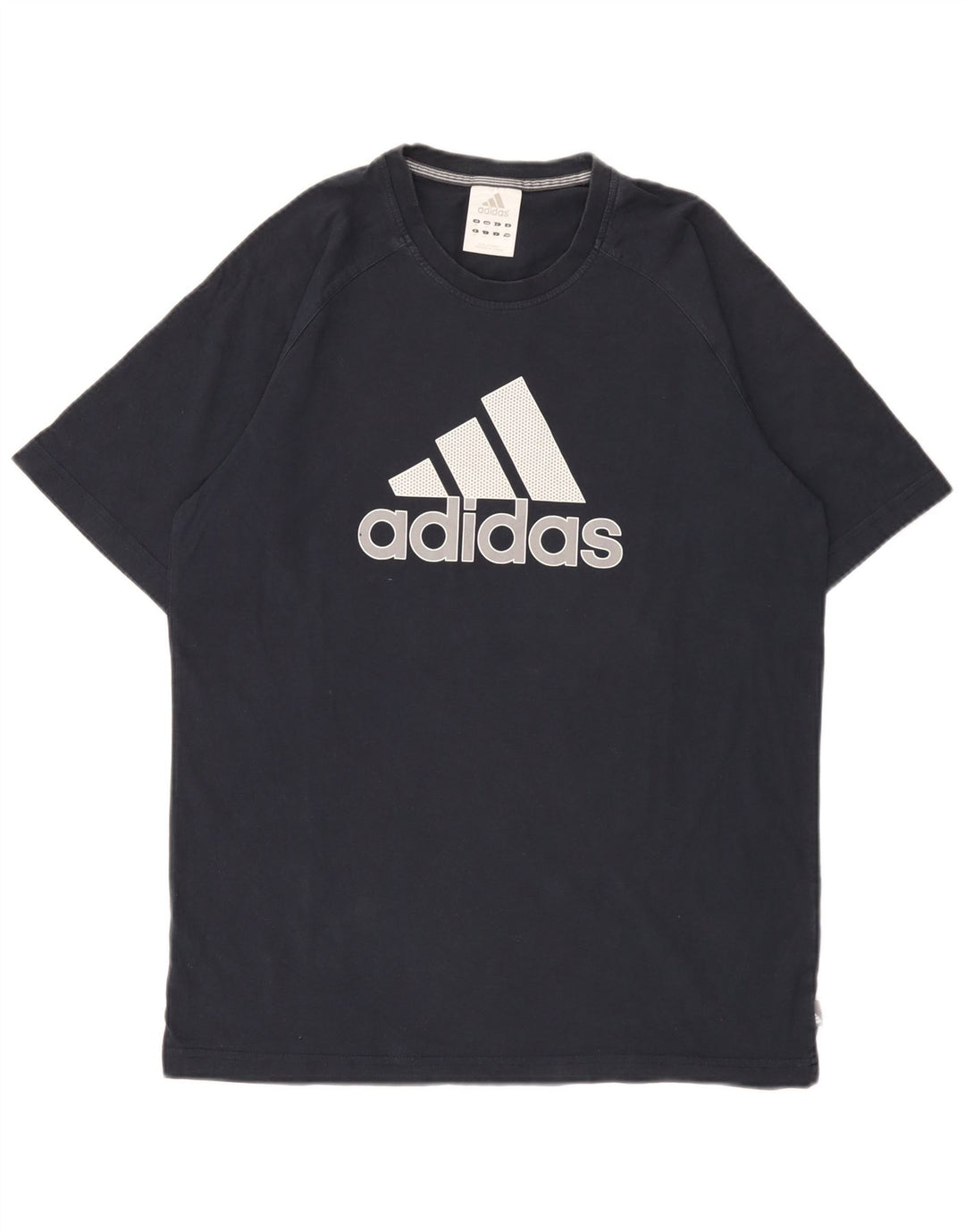 Adidas Мужская футболка с рисунком Топ среднего размера, темно-синий, хлопок