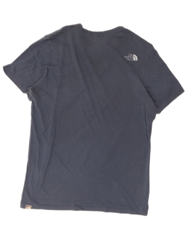 Мужская футболка с рисунком The North Face, средний синий цвет