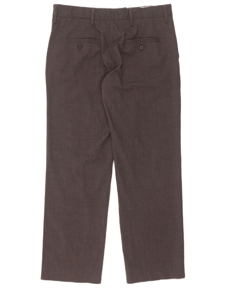 Мужские прямые повседневные брюки Zara Medium W32 L29, серые, полиэстер