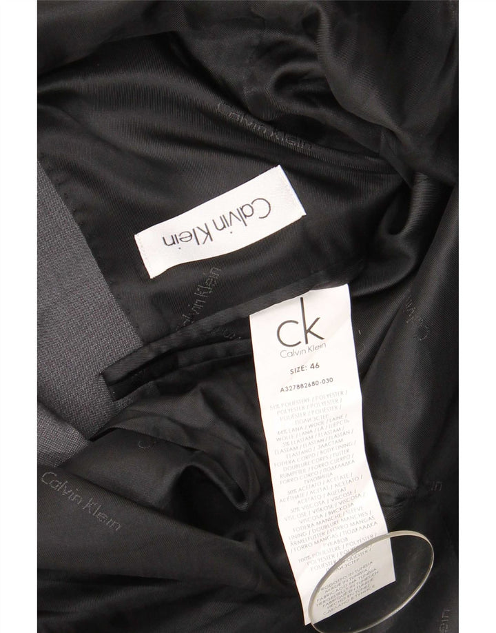 Мужской пиджак на двух пуговицах Calvin Klein IT 46, маленький серый полиэстер