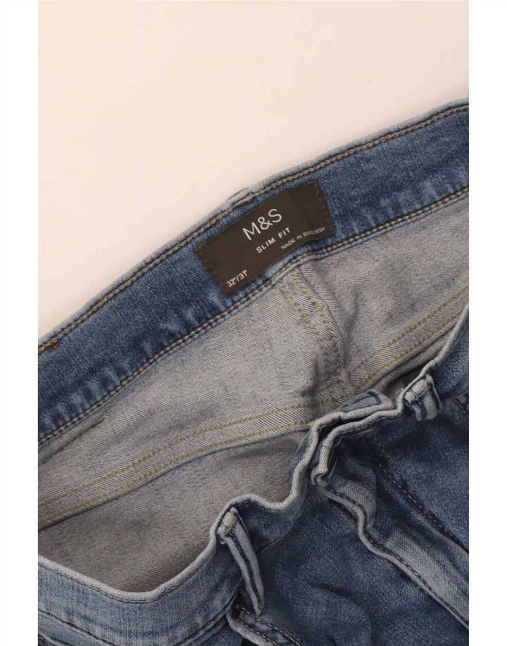 Мужские узкие джинсы Marks & Spencer W32 L31 синие