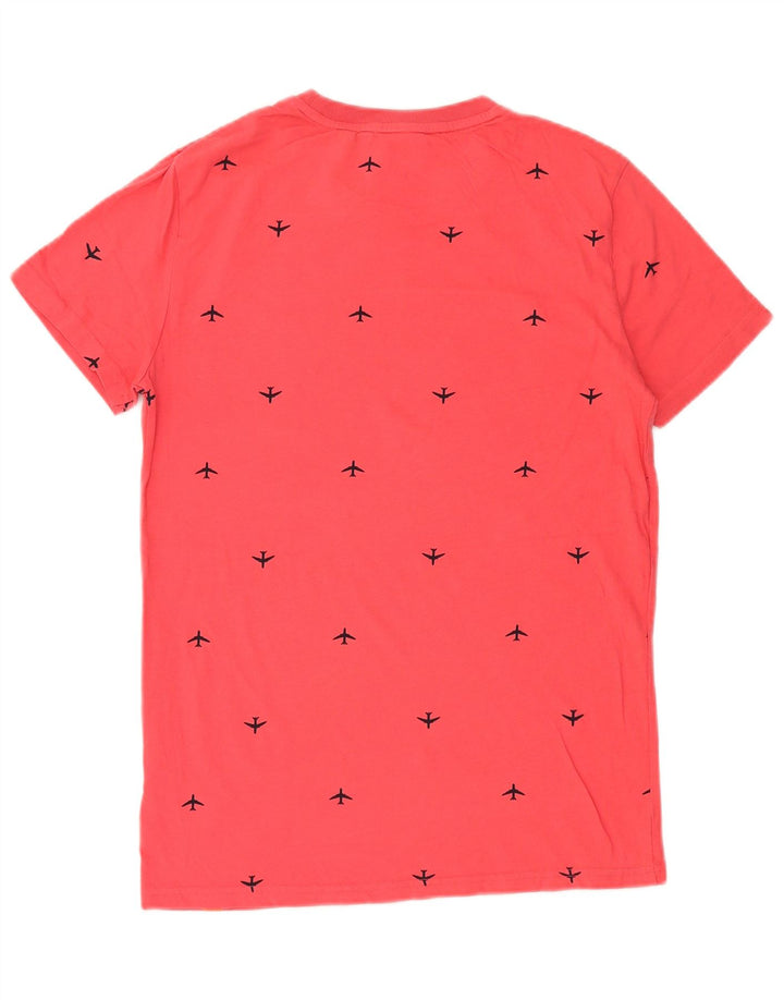 SUPERDRY Мужская футболка с рисунком Топ из хлопка среднего красного цвета
