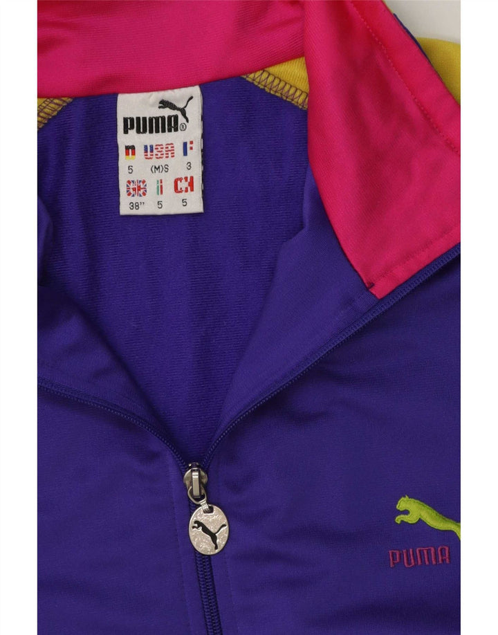 Мужской спортивный костюм Puma, верхняя куртка, средний фиолетовый, полиэстер с цветными блоками