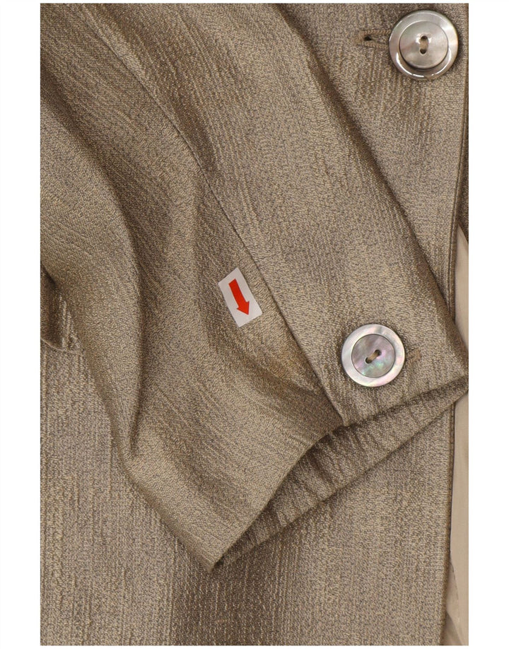 ESCADA Женский удлиненный пиджак на 1 пуговице Elements EU 36, маленький золотой