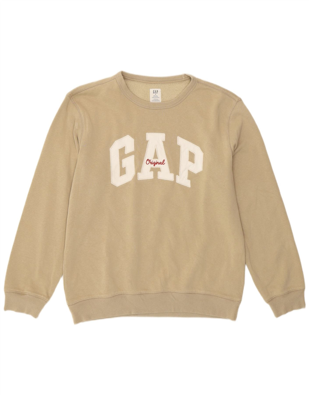 Мужской свитшот с рисунком Gap, джемпер среднего размера, бежевый, хлопковый