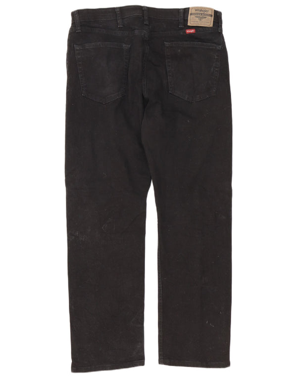 Мужские прямые джинсы Wrangler стандартного кроя W36 L30, черный хлопок