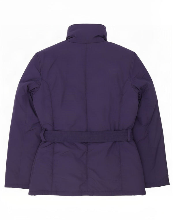 Женская стеганая куртка Asics UK 16, большая темно-синяя, полиэстер