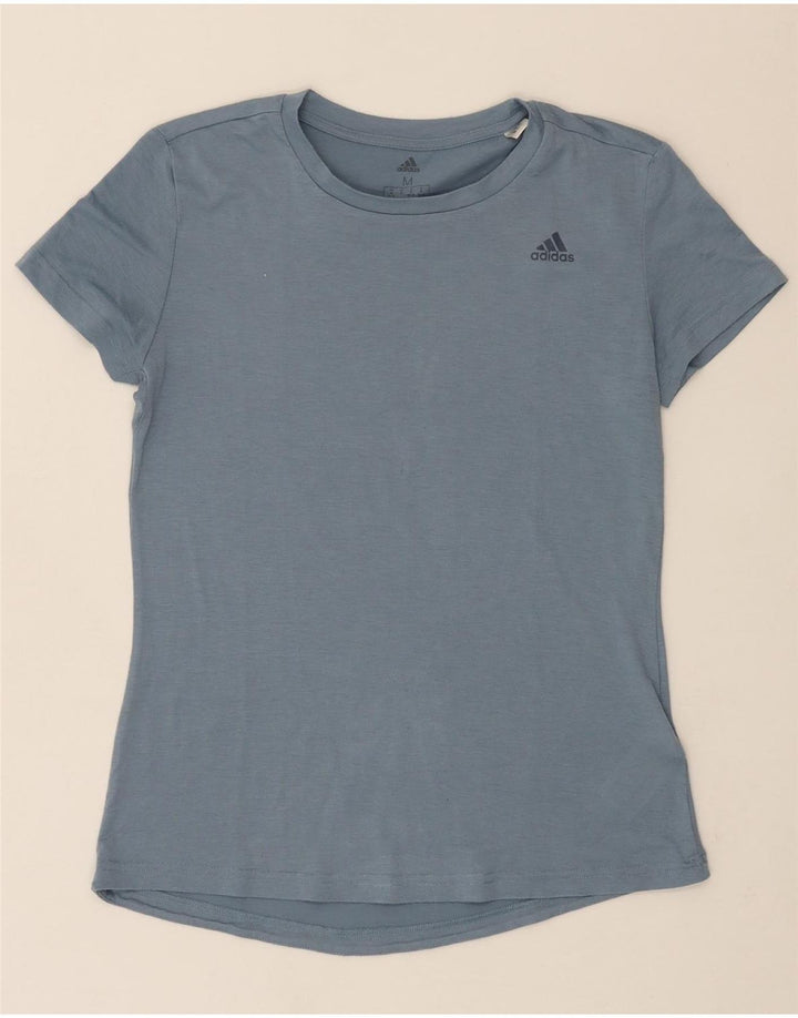 ADIDAS Womens Climalite T-Shirt Top UK 12/14 Medium Blue Polyester Vintage Adidas and Second-Hand Adidas from Messina Hembry 