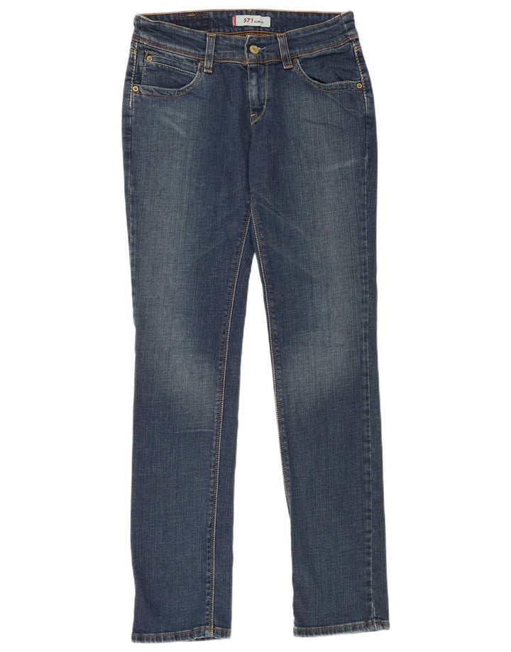 Женские узкие джинсы Levi's 571 W30 L32 синие, хлопок