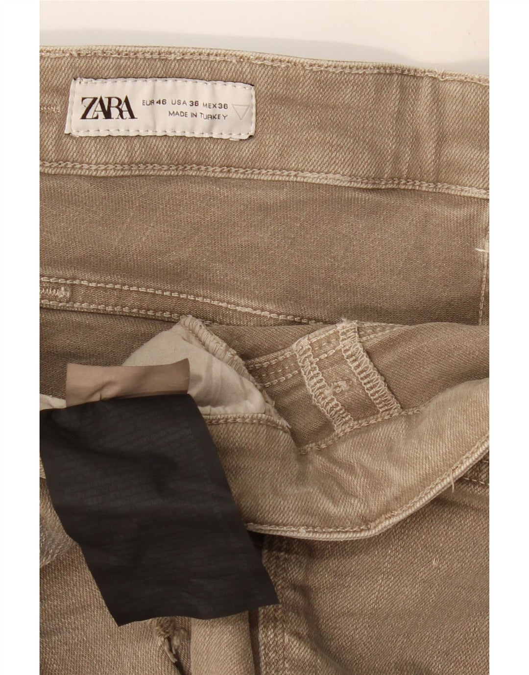 Мужские джинсовые шорты ZARA с потертостями EU 46 XL W36 Хаки