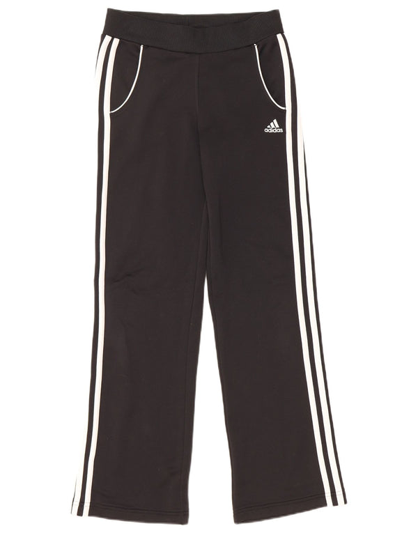 Спортивные брюки Adidas для девочек 11-12 лет, черный полиэстер