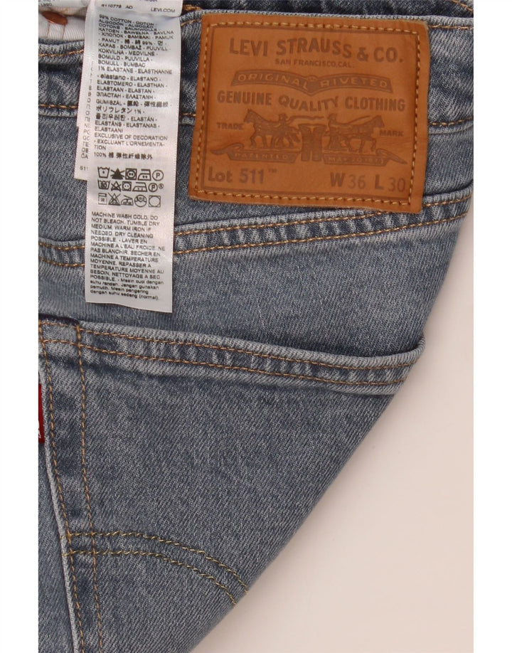 Мужские джинсы Levi's Slim 511 W36 L30 синие, хлопок