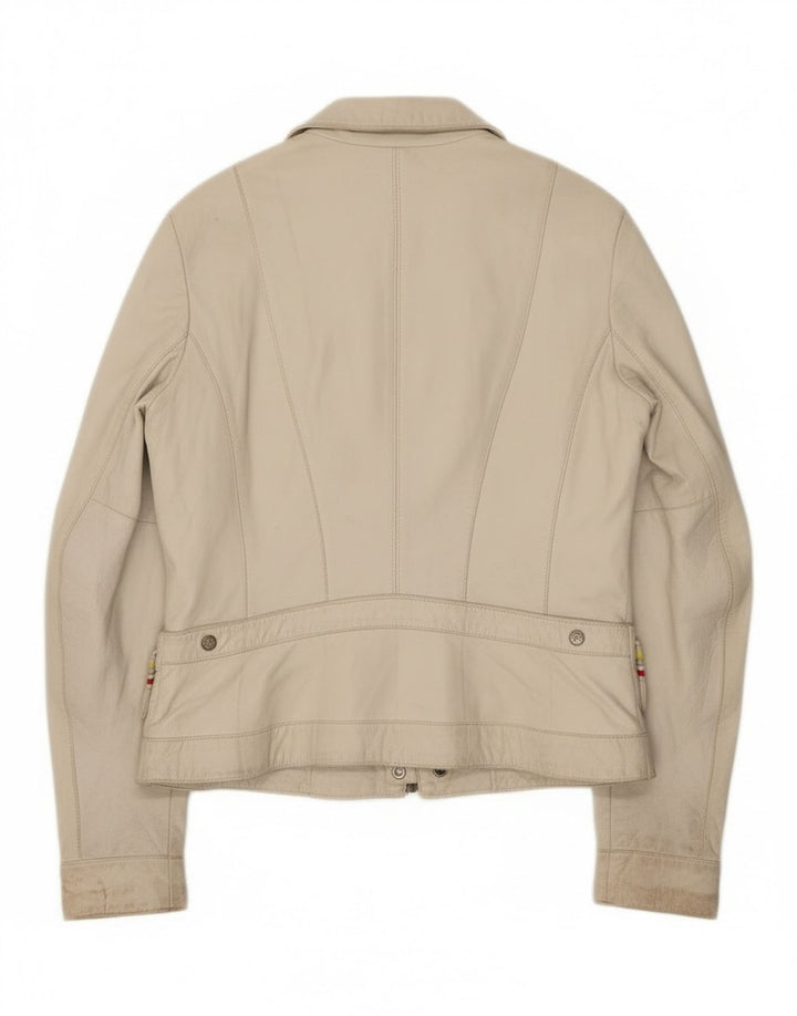 Kor@Kor Женская кожаная куртка IT 48 XL Off White Leather