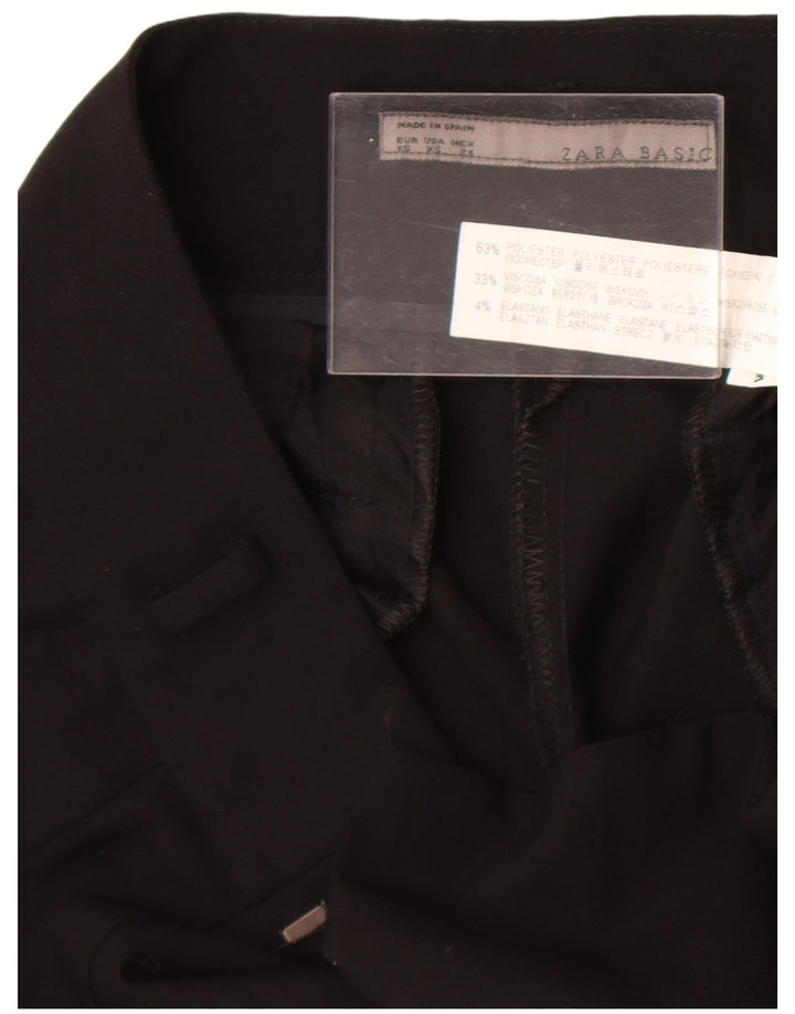 Женские узкие брюки Zara XS W24 L25, черный полиэстер